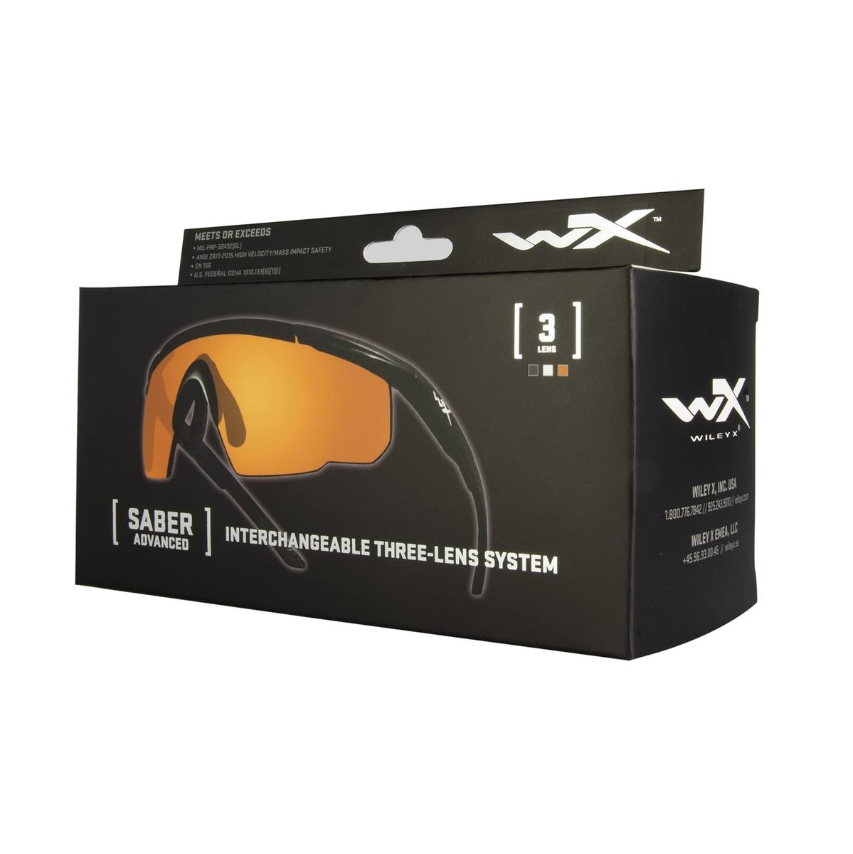 Баллистические очки Saber Advanced 3 линзы 308 Wiley-X