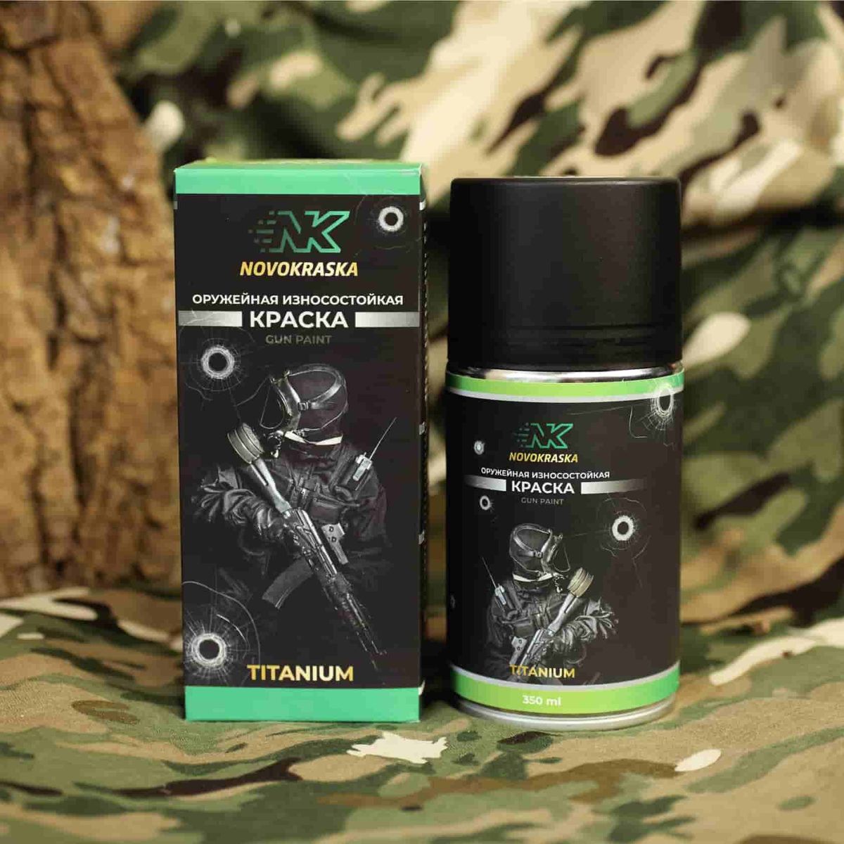 Краска износостойкая, серия Titanium, 350 мл (Пустыня) NK Novokraska