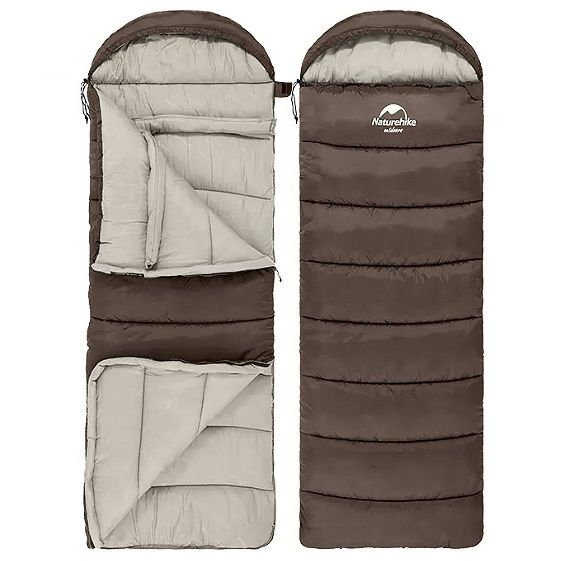Мешок спальный NH20MSD07-U350S (ЛЕВЫЙ) коричневый Naturehike