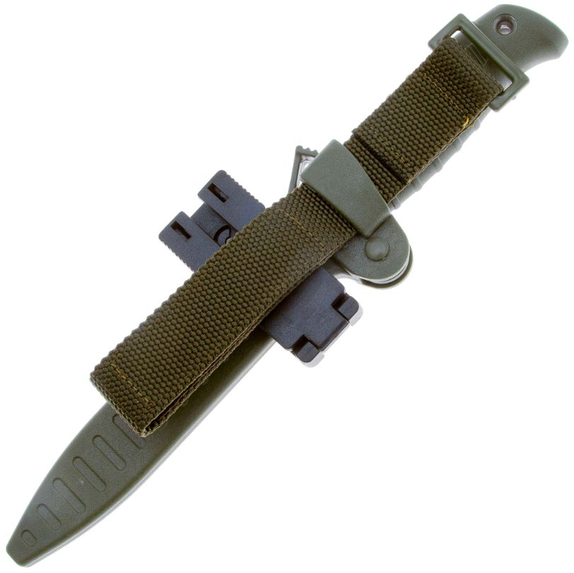 Туристический нож Таран Blackwash сталь AUS-8, рукоять эластрон олива Кизляр