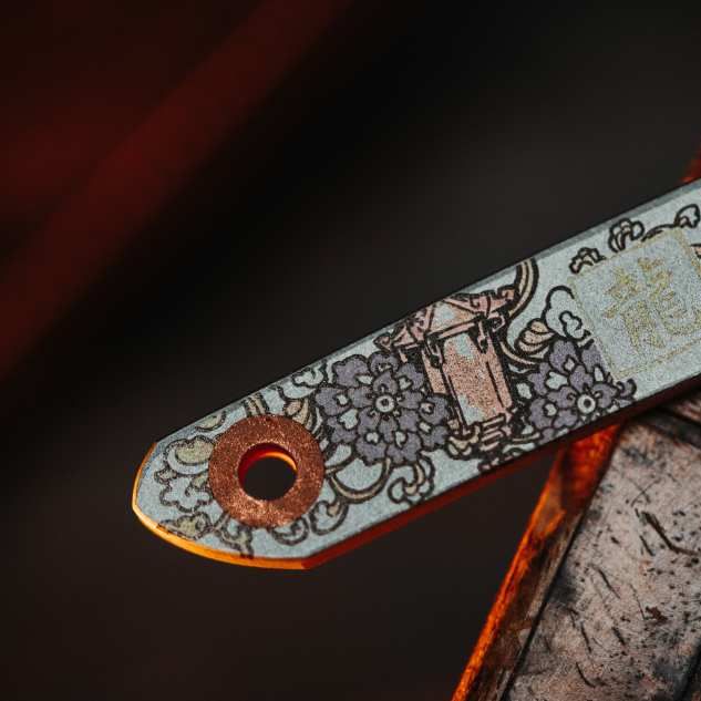 Нож киридаши KOI Dragon beadblast сталь AUS-8 N.C.Custom