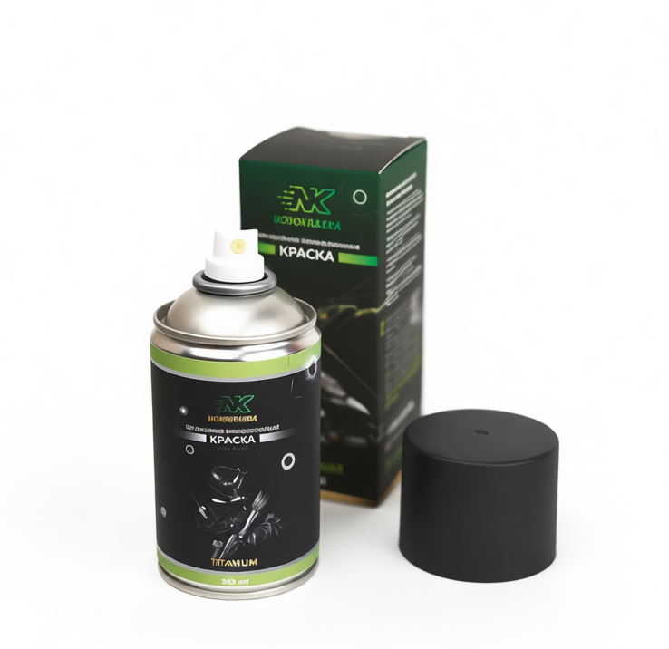 Краска износостойкая, серия Titanium, 350 мл (Армейский чёрный) NK Novokraska