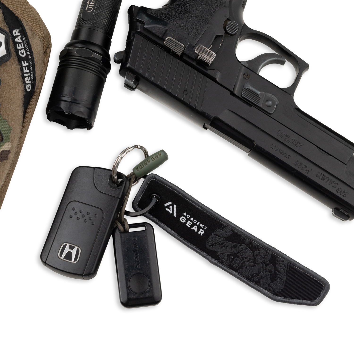 Брелок-ремувка 2.5х13см Black/White Академия Снаряжения