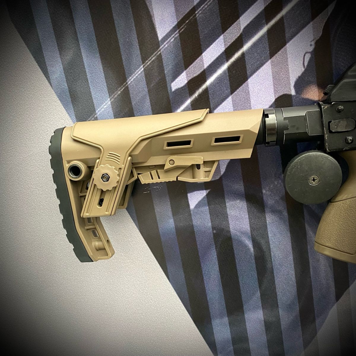 Телескопический приклад с подщечником Atom CP K.Arma