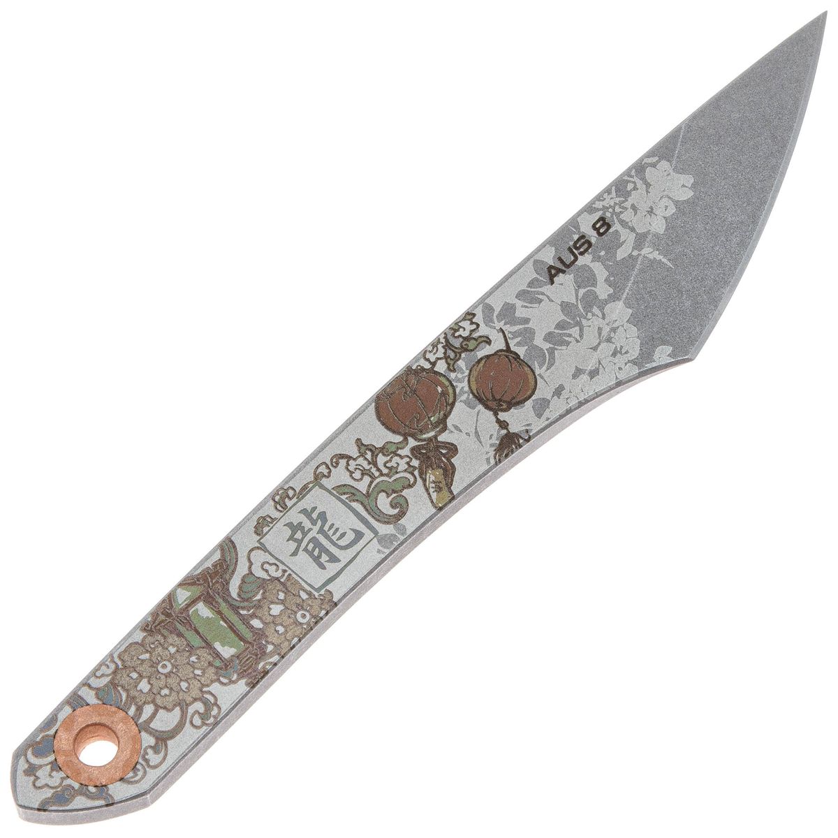 Нож киридаши KOI Dragon beadblast сталь AUS-8 N.C.Custom