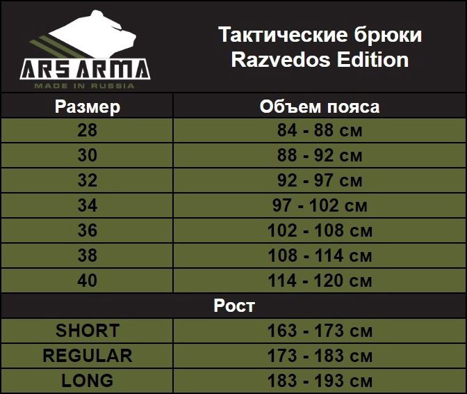 Тактические брюки Razvedos Edition Ars Arma