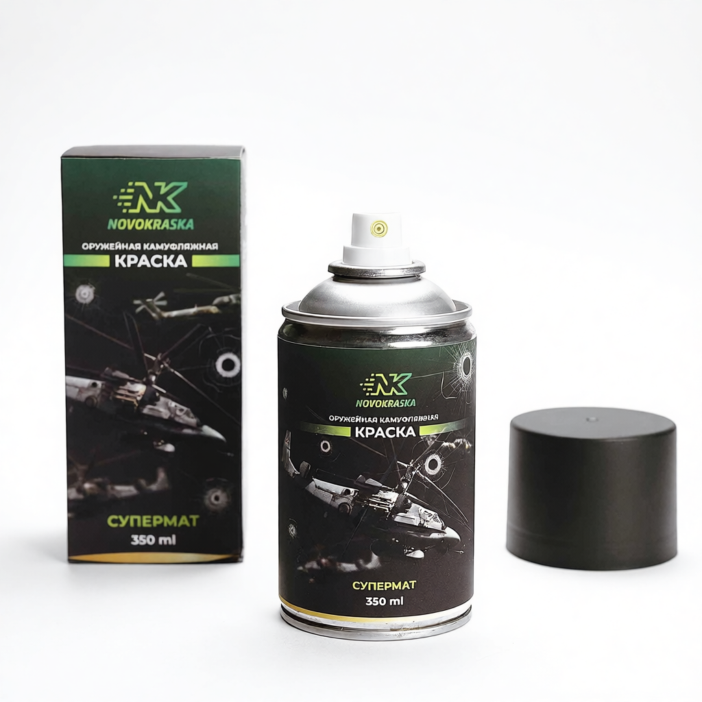 Краска, серия СУПЕРМАТ, 350 мл (Тростниковый хаки) NK Novokraska