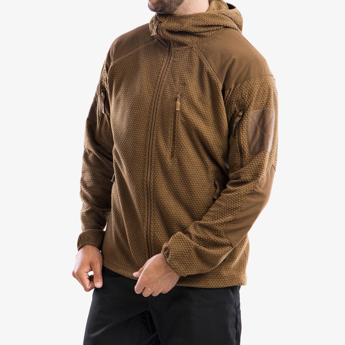 Флисовая кофта ALPHA HOODIE JACKET - GRID FLEECE Helikon-Tex