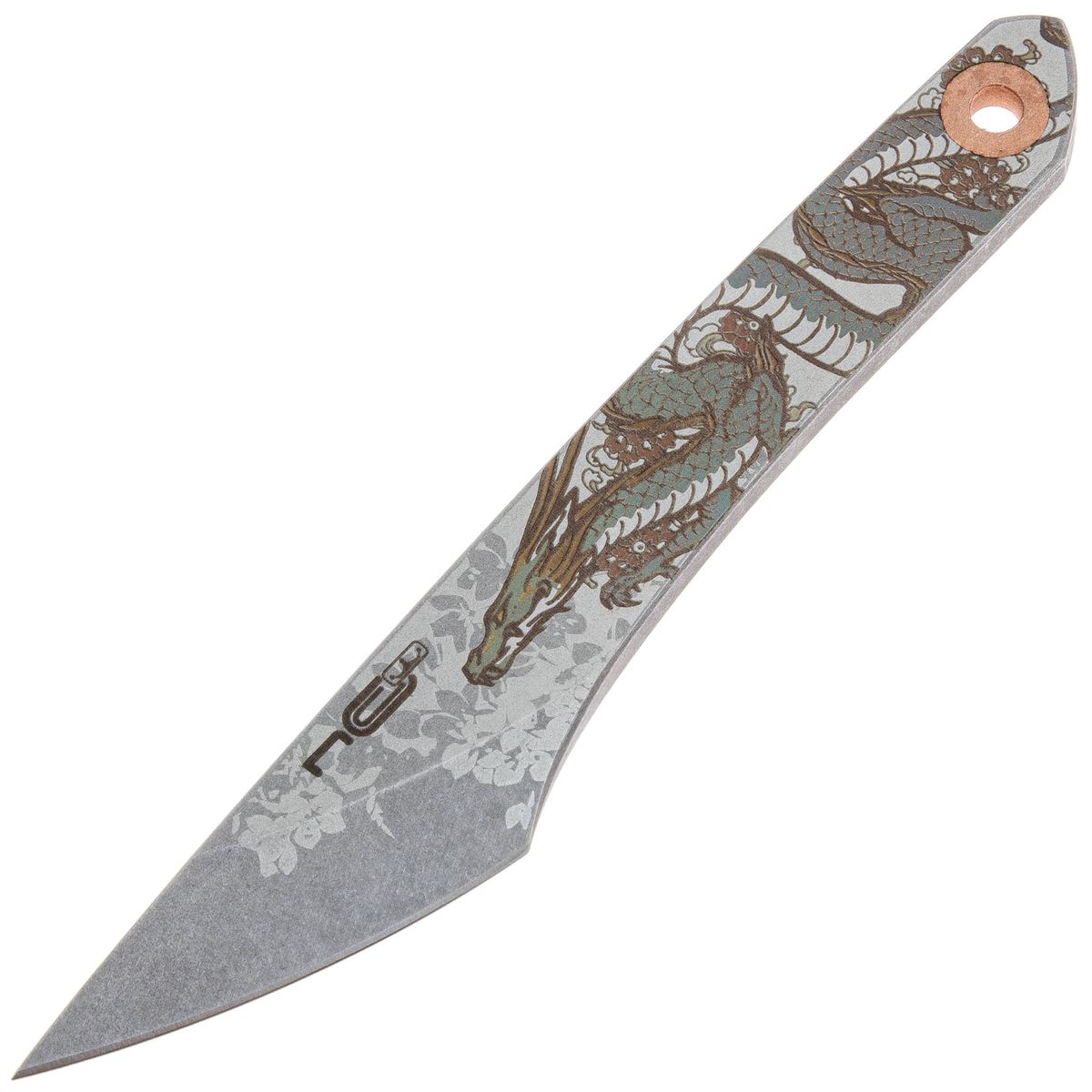 Нож киридаши KOI Dragon beadblast сталь AUS-8 N.C.Custom