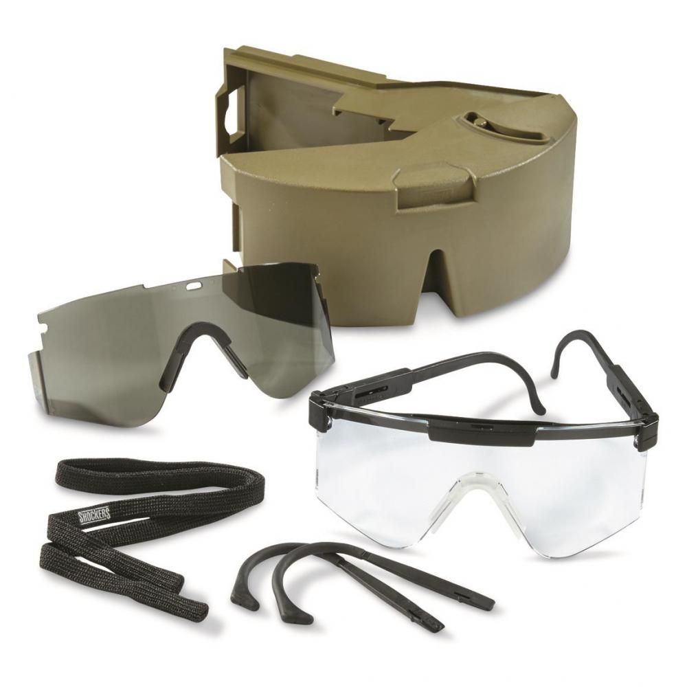 Очки Z87 U.S. Military Surplus Specs противоосколочные в кейсе, 2 линзы MSA