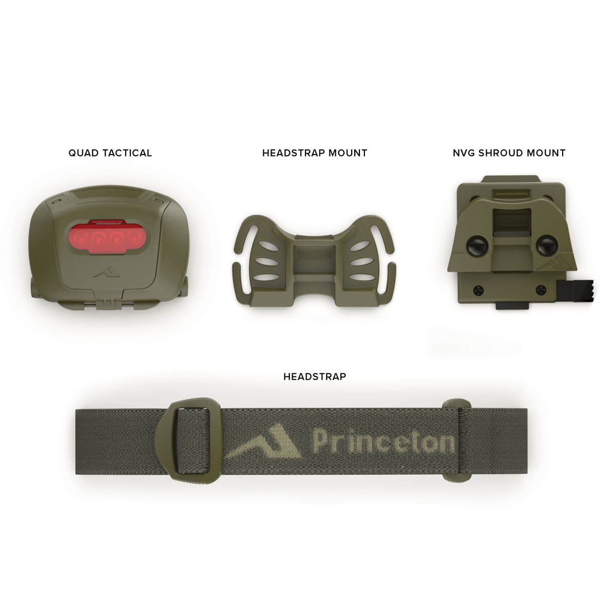 Фонарь QUAD TACTICAL MPLS Olive Princeton tec