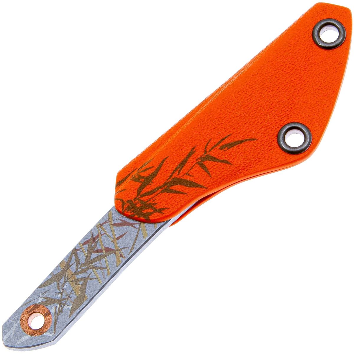 Нож киридаши KOI Tiger Orange Bead blast сталь AUS-8 N.C.Custom