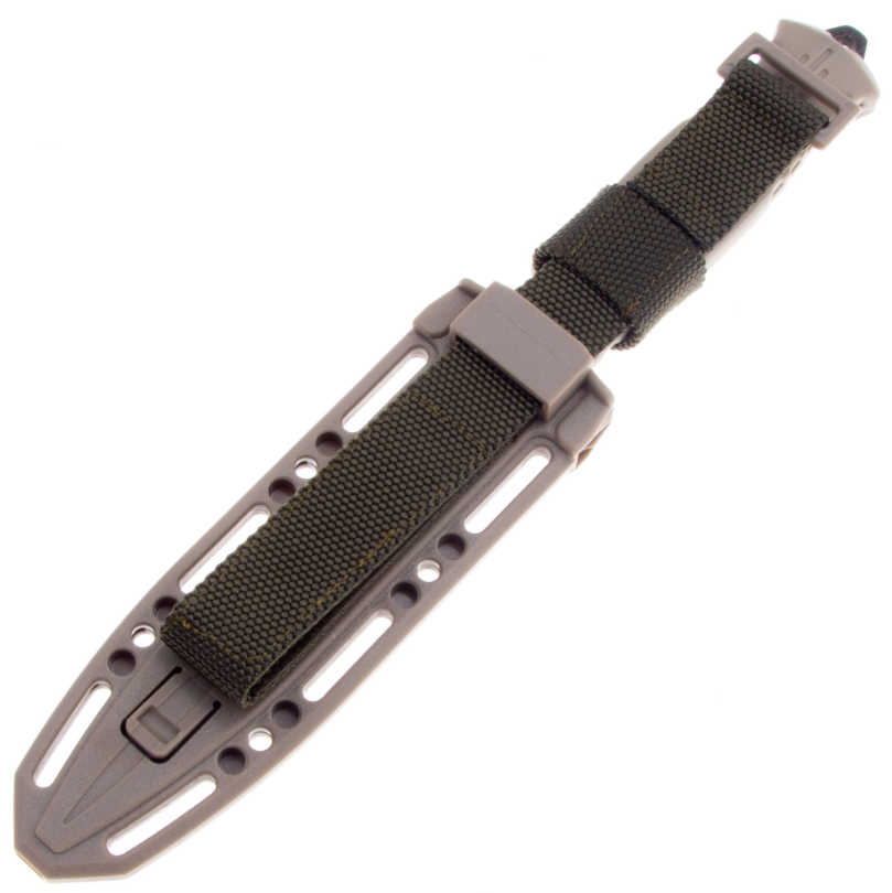 Туристический нож НР-19 сталь AUS-8 черный, рукоять эластрон песочный Кизляр