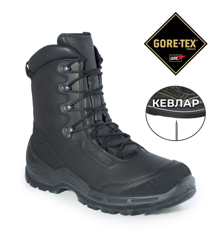 Ботинки VAGABUND HIGH GTX Kevlar RE2, цвет Black Prabos