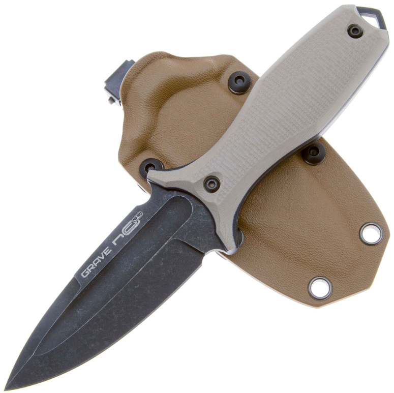 Нож Grave blackwash сталь AUS-10, рукоять Tan G10 N.C.Custom