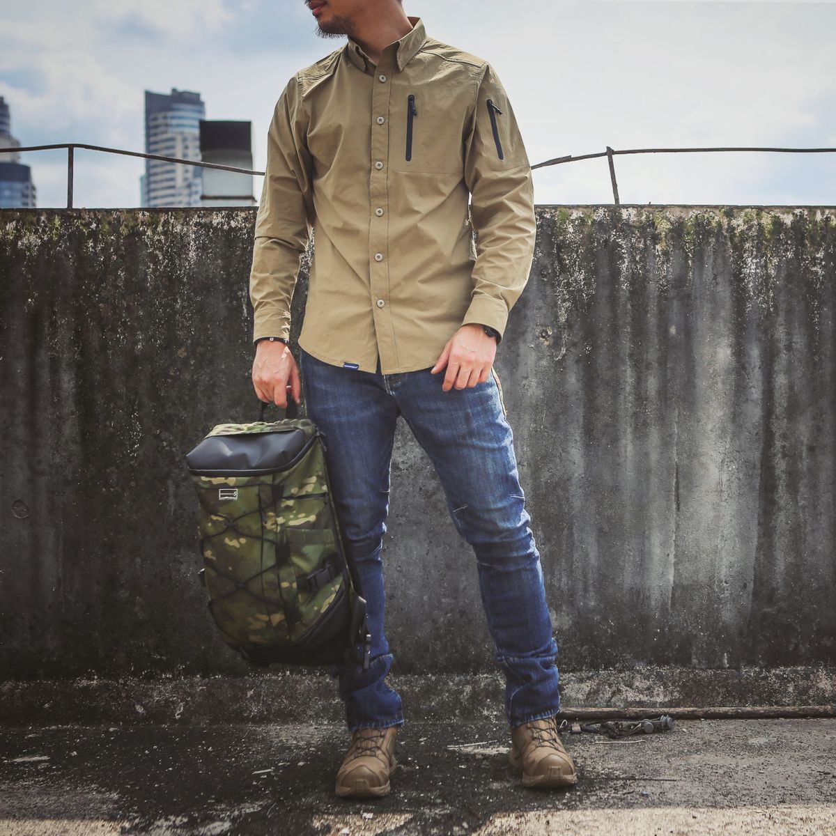Тактическая рубашка ZIP Triple Tech Tac-Shirt EMB9381 Emerson blue label