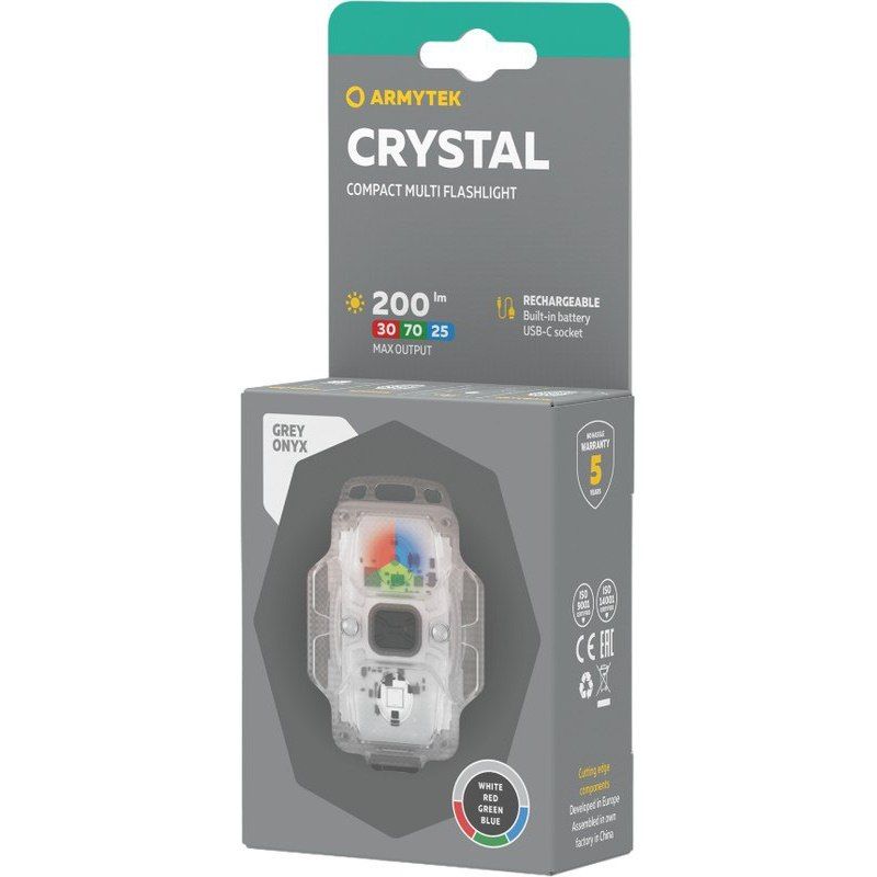 Маяк Crystal USB-C Серый мультифонарь Armytek