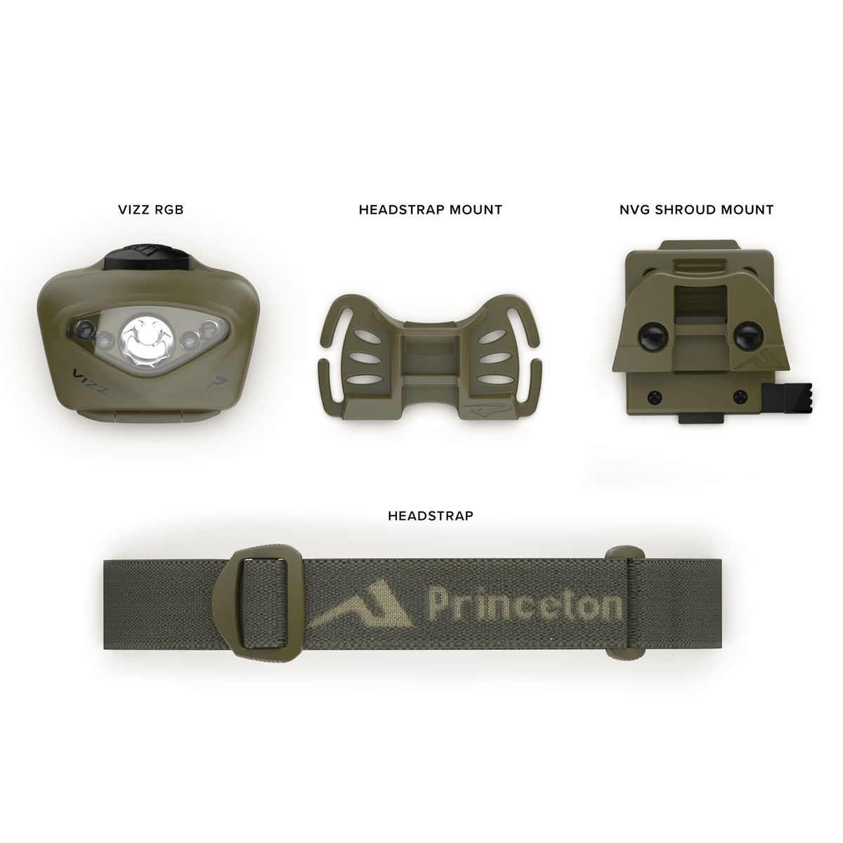 Фонарь VIZZ 550 RGB MPLS Olive Princeton tec