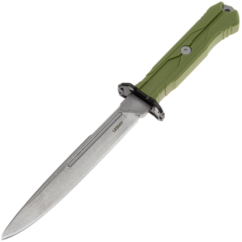 Тактический нож Leshiy stonewash сталь AUS-8, рукоять OD Green Elastron SW/OD Mr.Blade