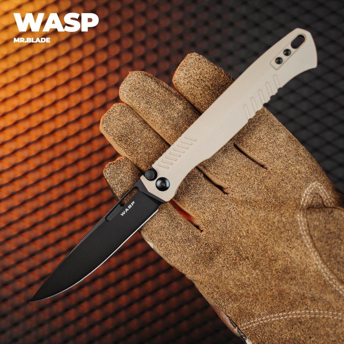 Складной нож Wasp сталь D2 BSW, рукоять G10 TAN Mr.Blade