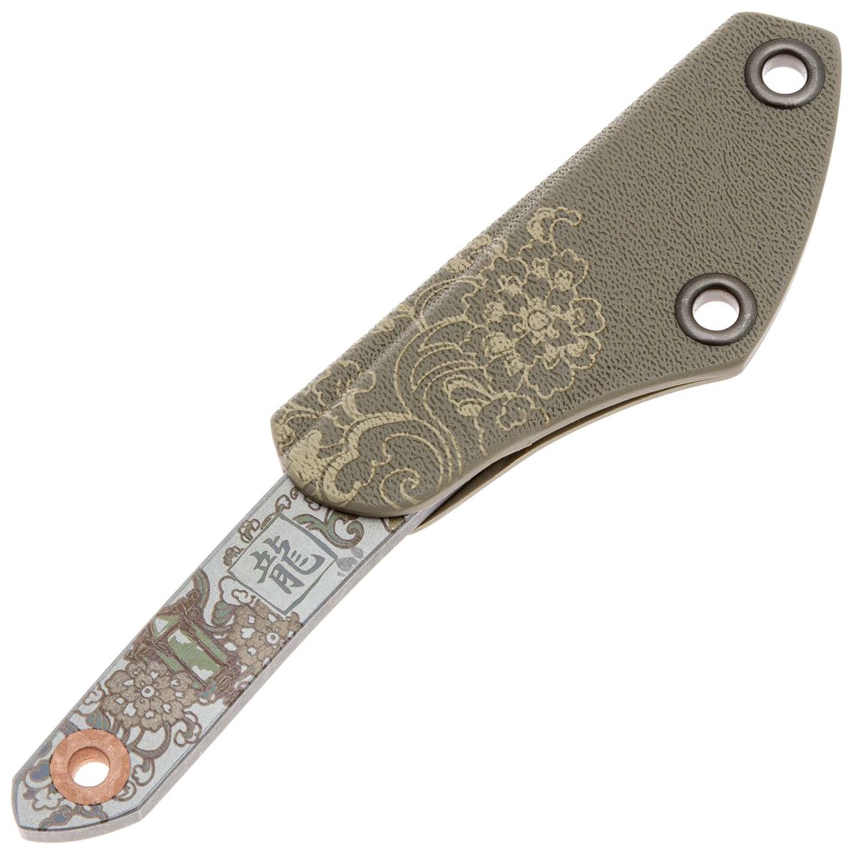 Нож киридаши KOI Dragon beadblast сталь AUS-8 N.C.Custom