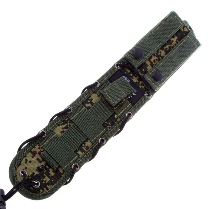 Туристический Нож Милитари сталь AUS-8 черный, рукоять эластрон олива Кизляр