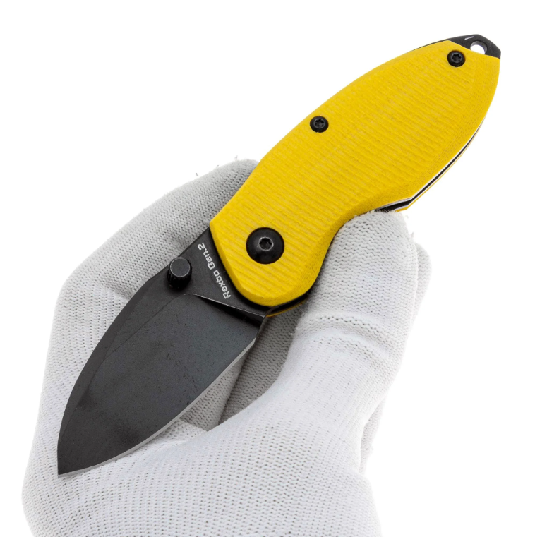 Складной нож Rexbo Gen.2 Blackwash D2 Yellow G10 Mr.Blade