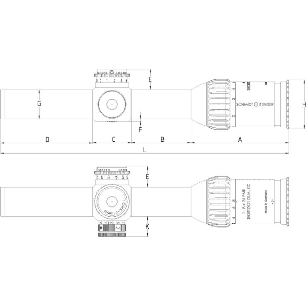 Прицел 1-8x24 PM IITM ShortDotTM Dual CC Schmidt&Bender