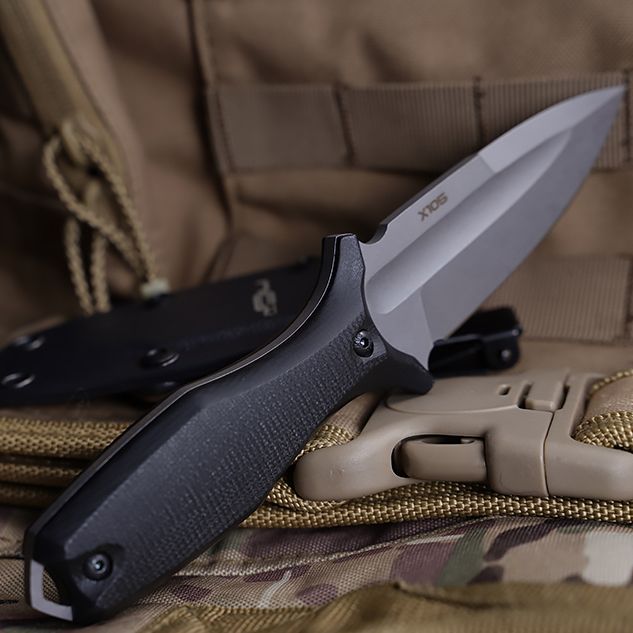 Нож туристический Grave SW AUS-10, рукоять Black G10 N.C.Custom