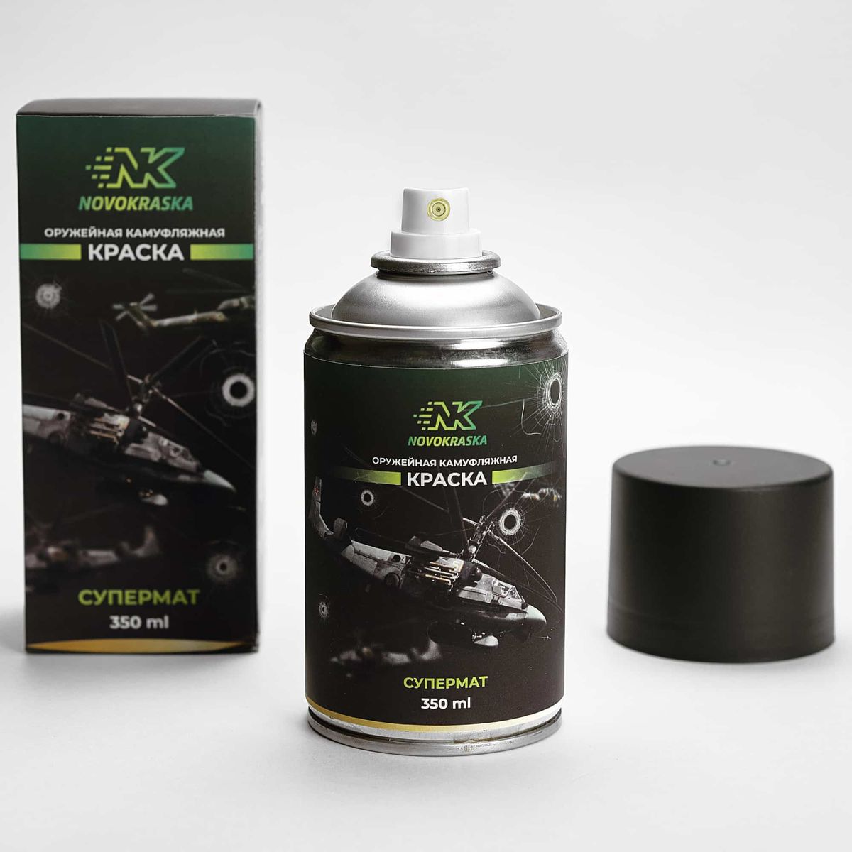 Краска, серия СУПЕРМАТ, 350 мл (Тростниковый хаки) NK Novokraska