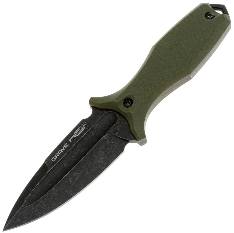 Нож Grave blackwash сталь AUS-10, рукоять Olive G10 N.C.Custom