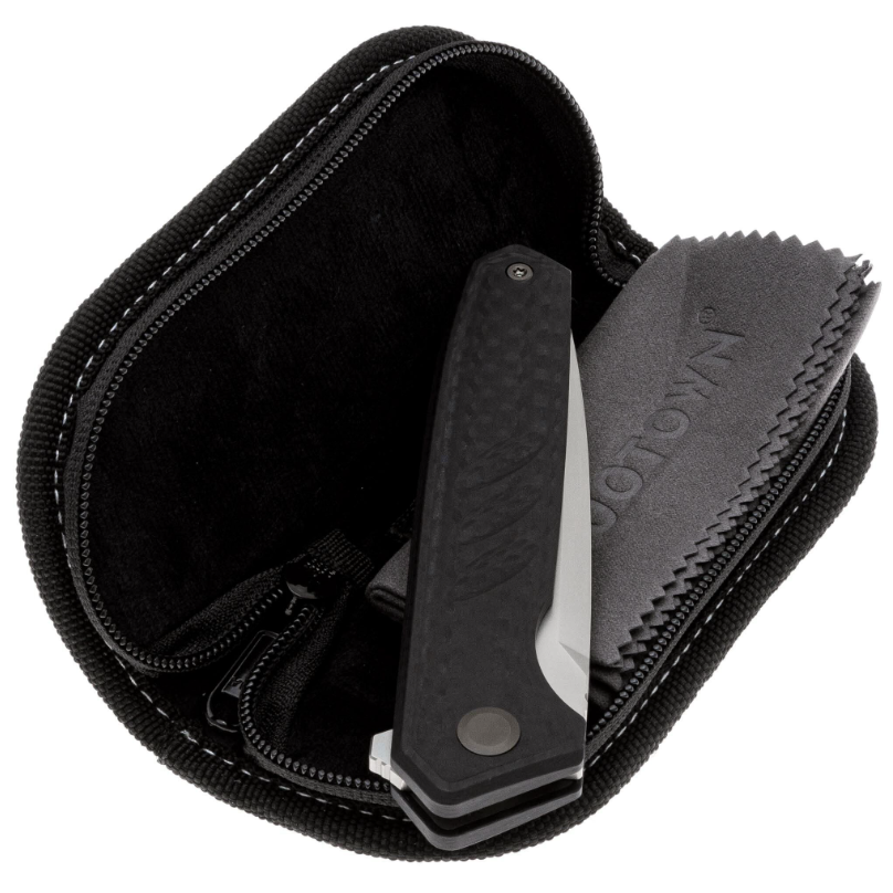 Складной нож Hrebet сталь T10S, рукоять G10/Carbon Fiber TuoTown