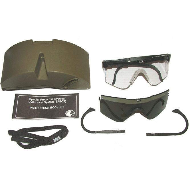 Очки Z87 U.S. Military Surplus Specs противоосколочные в кейсе, 2 линзы MSA