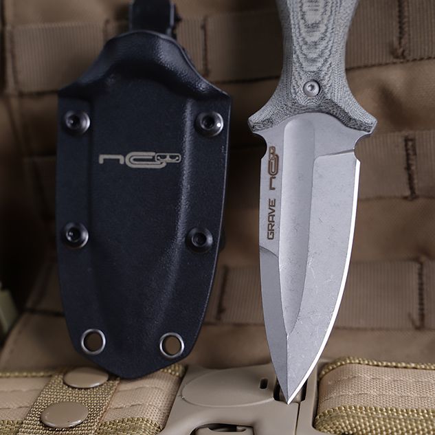 Нож туристический Grave сталь AUS-10, рукоять Micarta N.C.Custom