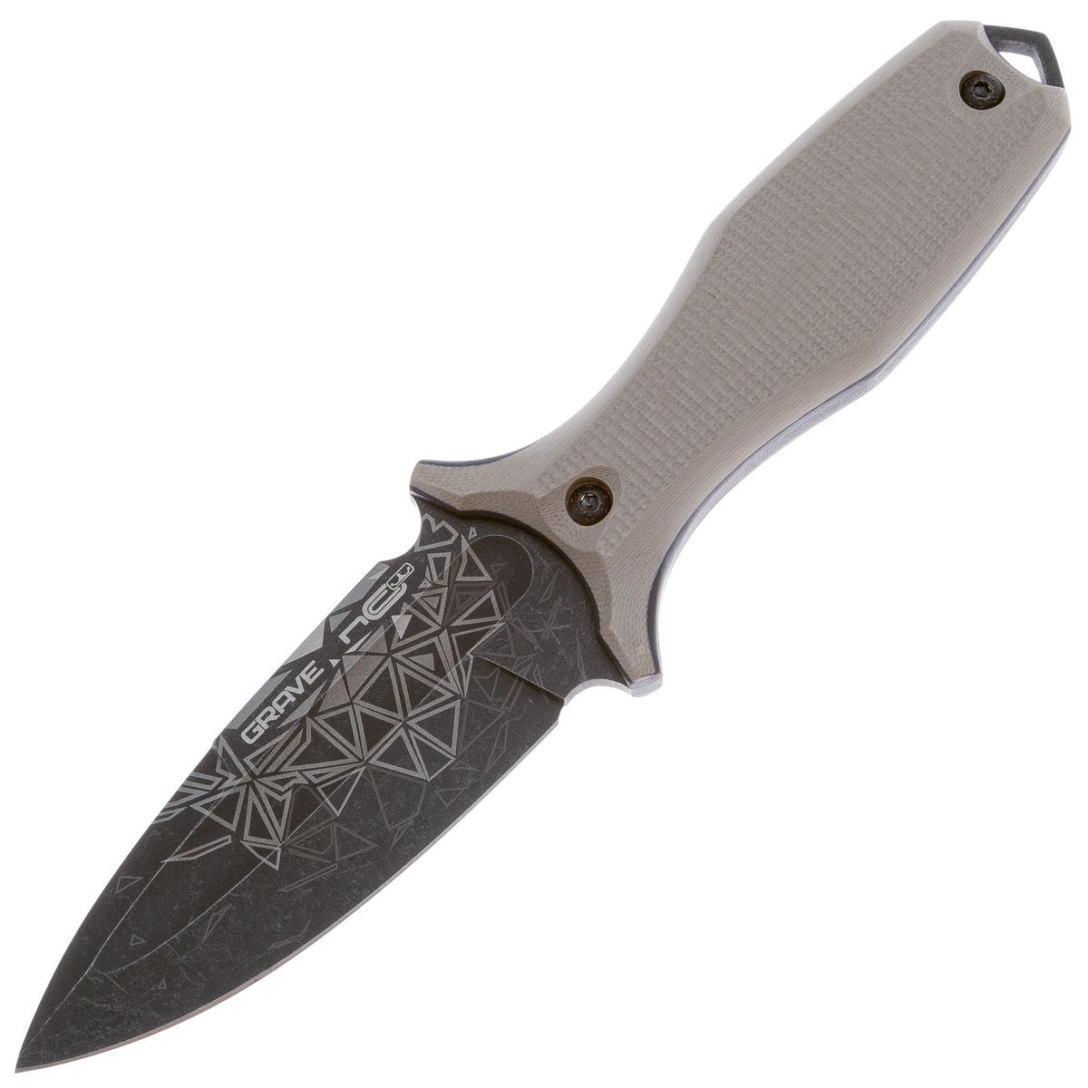 Нож туристический Grave LE blackwash сталь AUS-10, Tan G10 N.C.Custom