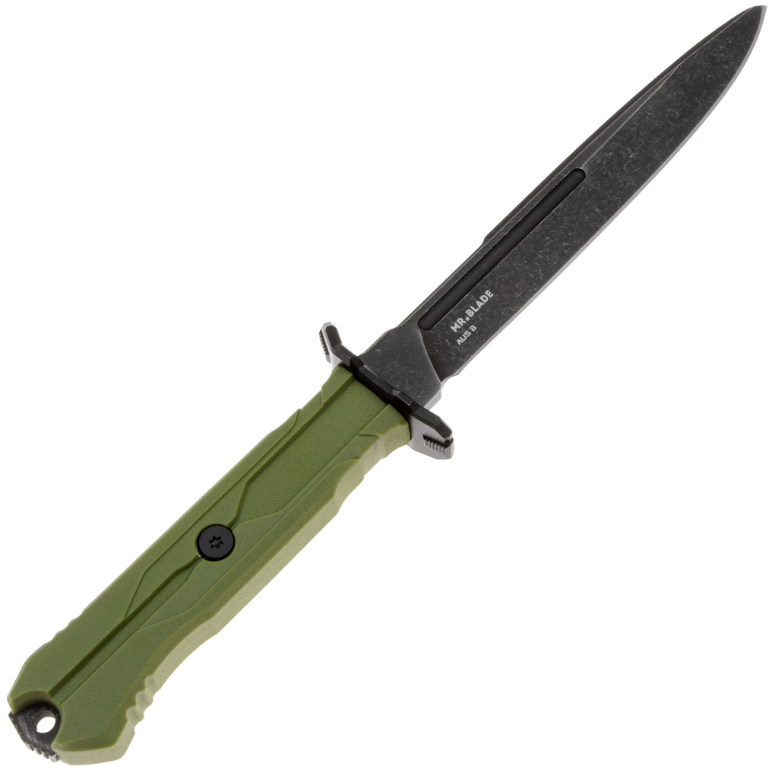 Тактический нож Leshiy blackwash сталь AUS-8, рукоять OD Green Elastron BSW/OD Mr.Blade