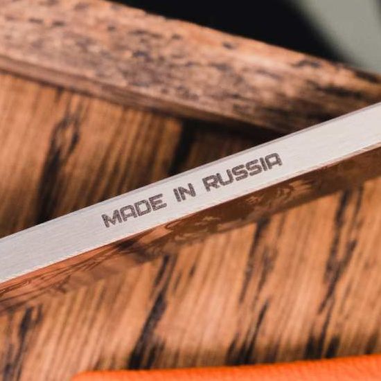 Нож киридаши KOI Tiger Orange Bead blast сталь AUS-8 N.C.Custom