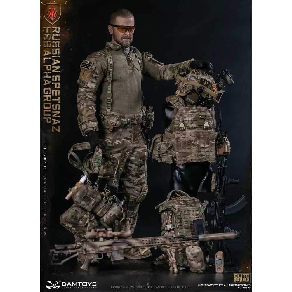 Коллекционная фигурка - 1/6 78100 - RUSSIAN SPETSNAZ FSB ALPHA GROUP SNIPER DAMTOYS