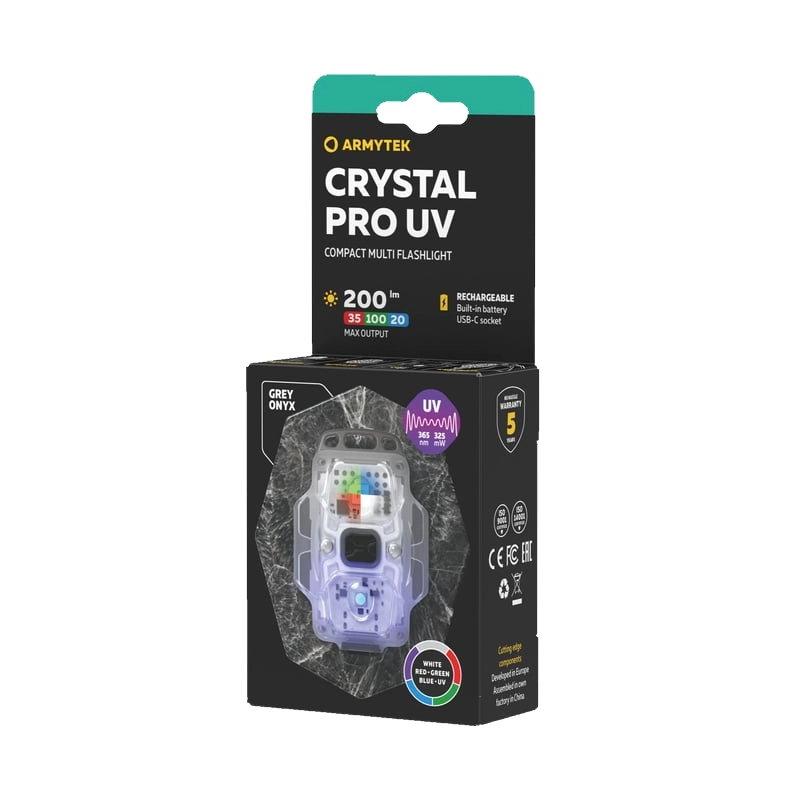 Фонарь CRYSTAL PRO UV Серый Armytek