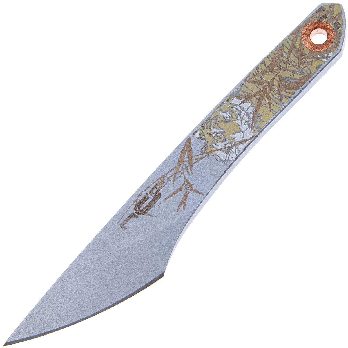 Нож киридаши KOI Tiger Orange Bead blast сталь AUS-8 N.C.Custom