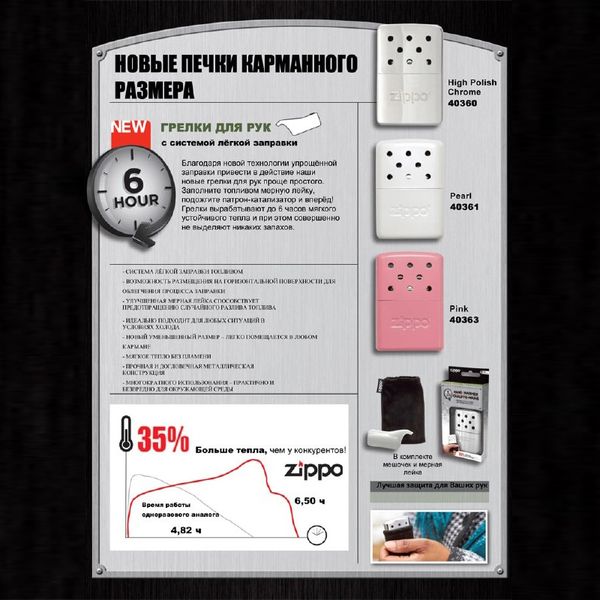 Грелка для рук Pearl ZIPPO 40361