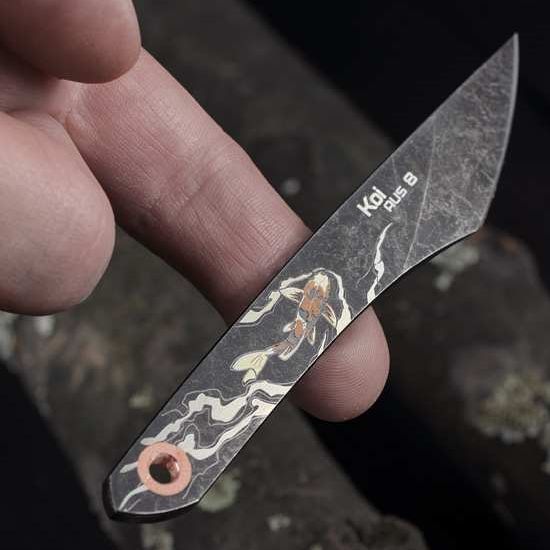 Нож киридаши KOI Black Stonewash сталь AUS-8 N.C.Custom