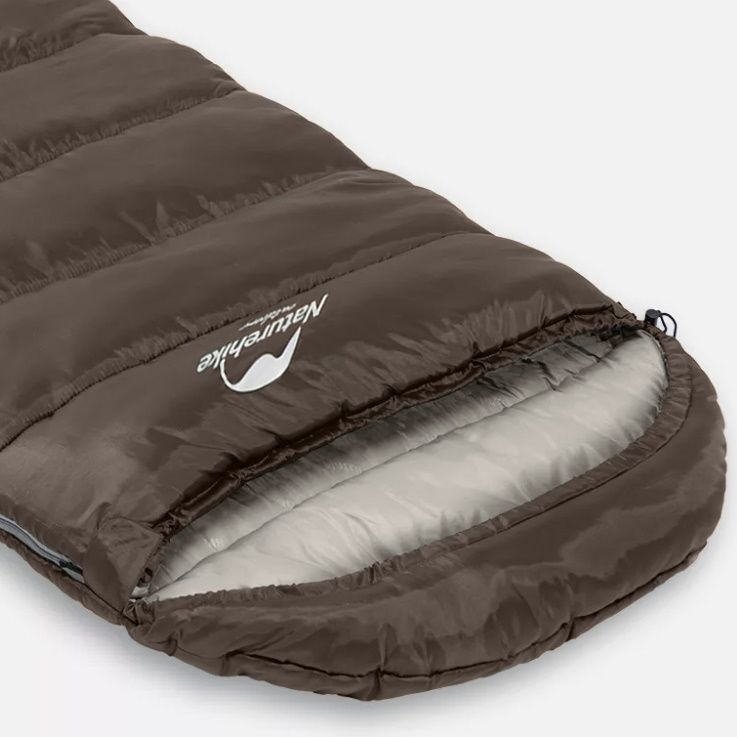 Мешок спальный NH20MSD07-U350S (ЛЕВЫЙ) коричневый Naturehike